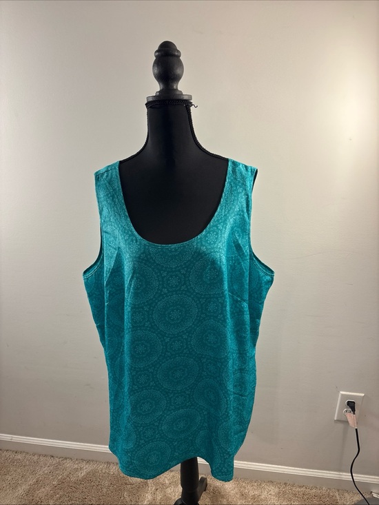 Faded Glory Tops - Faded Glory Teal Sleeveless Scoop Neck Tank Top. 645